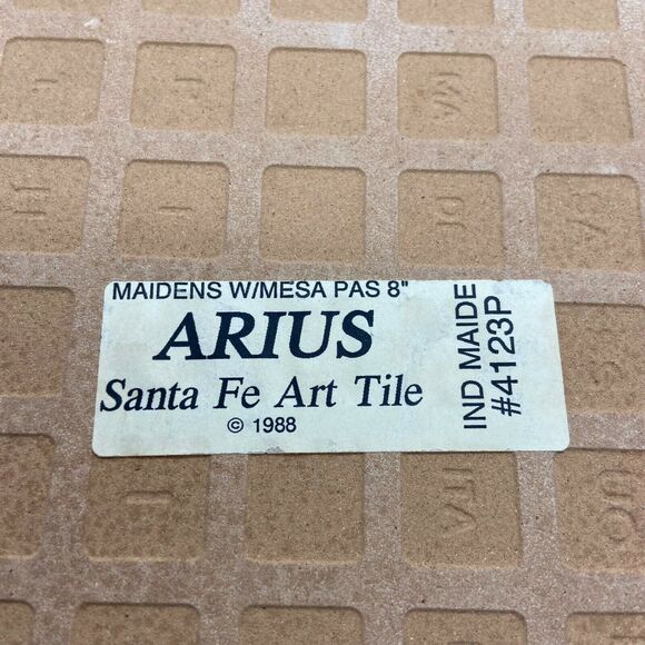 Maidens W/ Mesa Southwestern Style Decorative Tile Trivet Vintage 80s Arius - Picture 6 of 14